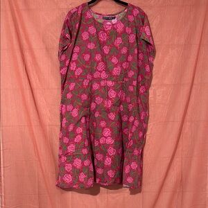 Gudrun Sjõdén Floral Pink and Green Dress